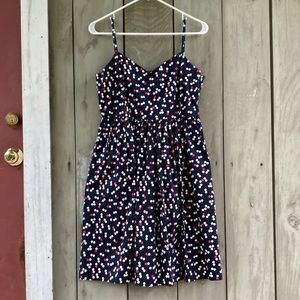 GAP Caroline multi dot red white and blue sundress